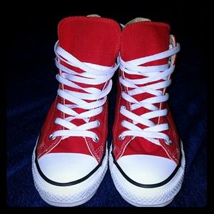 Red high top Converse